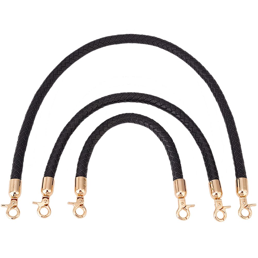 Amazon.com: PH PandaHall 3pcs Black Braided Leather Bag Strap, 12